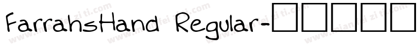 FarrahsHand Regular字体转换